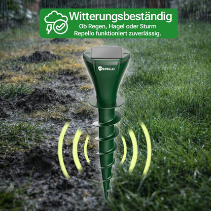 2x Sonic Pulse Pro™ | Abwehr gegen Maulwürfe, Wühlmäuse und Schlangen