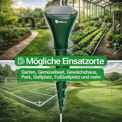 2x Sonic Pulse Pro™ | Abwehr gegen Maulwürfe, Wühlmäuse und Schlangen