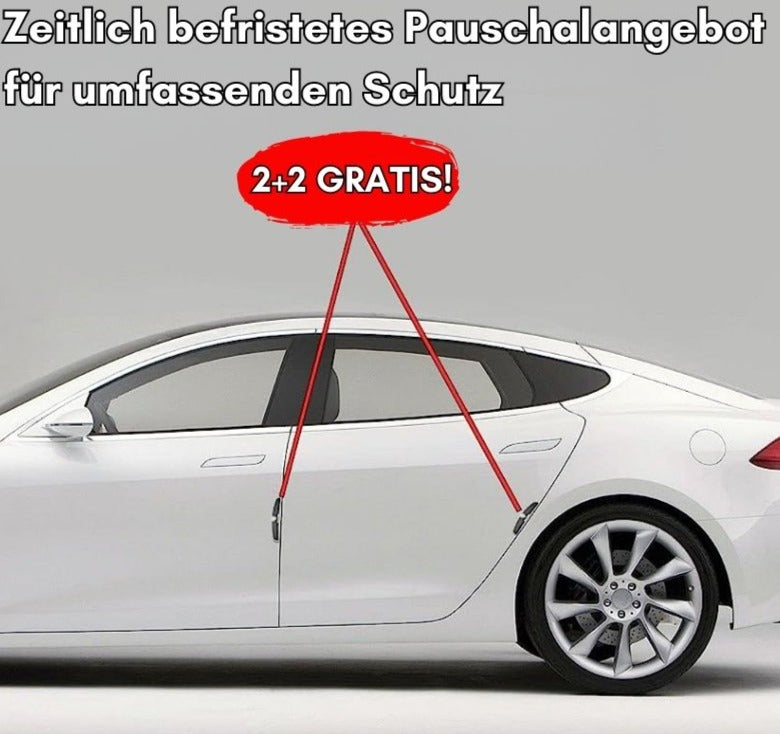 Autoschutzschild gegen Parkdellen | Tür- & Stoßfängerschutz selbstklebend | Lackschonend & flexibel | Universal-Passform