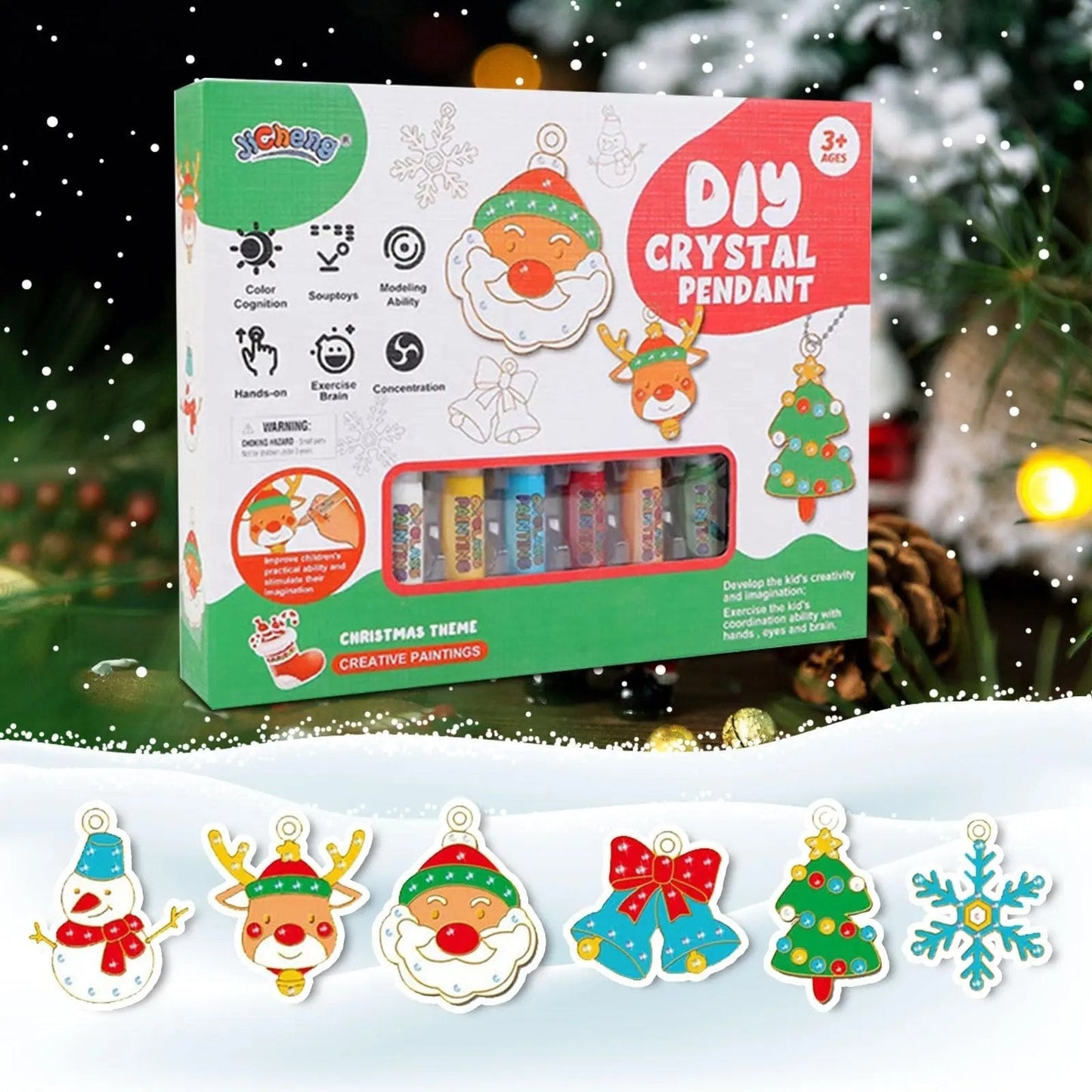 CrystalArt™ | DIY-Kristallmalerei-Set — Farbenfrohe Kristallanhänger selbst gestalten