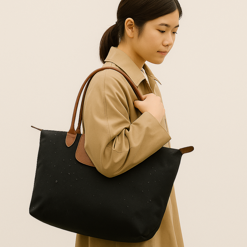 Damen Wasserdichte Oxford Stoff Tasche Große Schultertasche