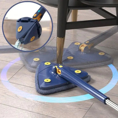 Dreieckiger, um 360° drehbarer Reinigungswischer für Ecken und Wände