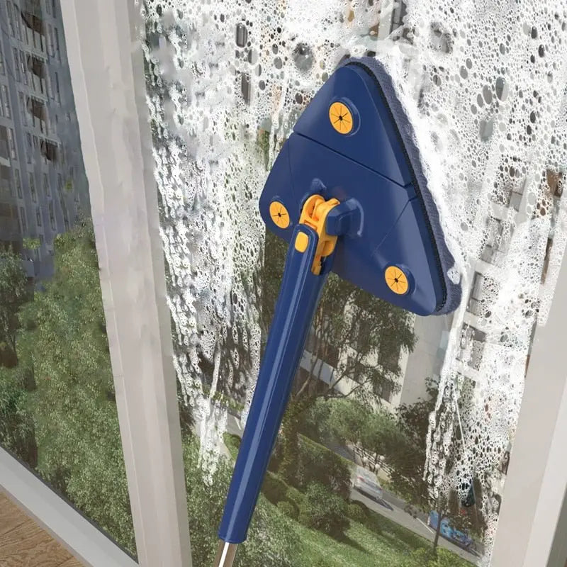 Dreieckiger, um 360° drehbarer Reinigungswischer für Ecken und Wände