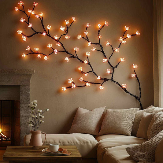 PetalGlow™ | LED-Kirschblüten-Lichterkette – Stimmungsvolle Raumdeko in 3 Farben [Nur heute 70% Rabatt]