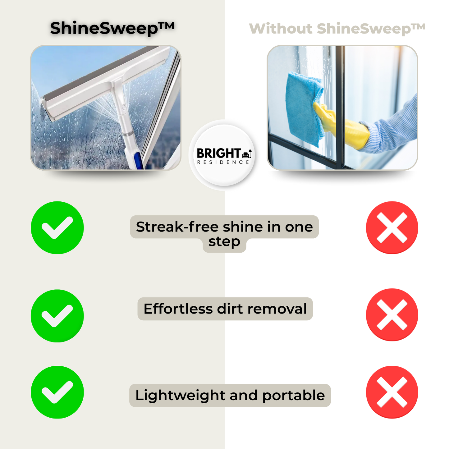 ShineSweep – Der ultimative Fensterreiniger – Sprühfunktion & Reichweite