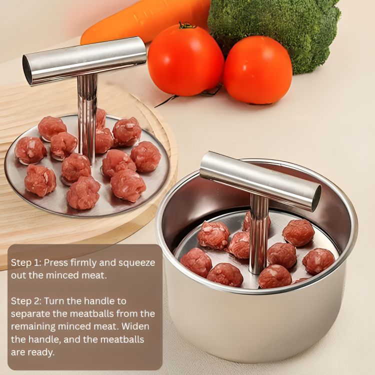 MeatPress – Fleischbällchen-Form aus Edelstahl
