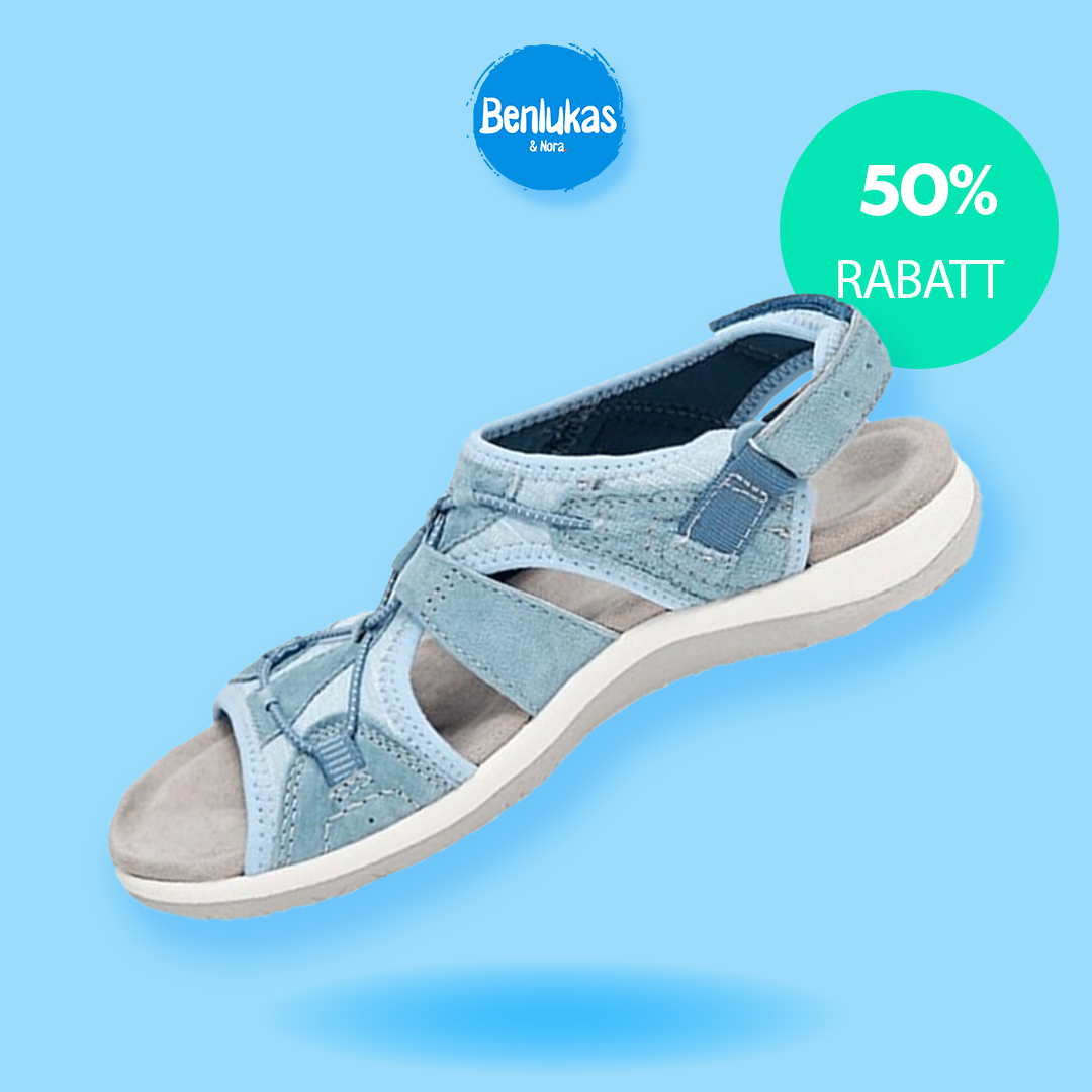 Damen Orthopädische Sandalen mit Keilabsatz 4 cm | Dreifach-Fußgewölbe-Stütze | rutschfest & leicht | Sommer-Komfort