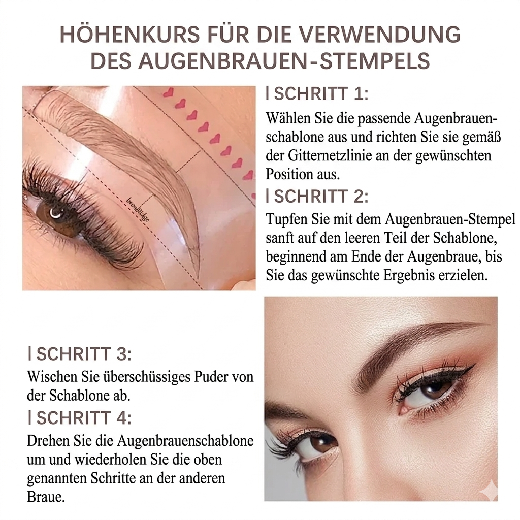 Wasserfestes Augenbrauen-Stempelset – Perfekte & symmetrische Augenbrauen in Sekunden