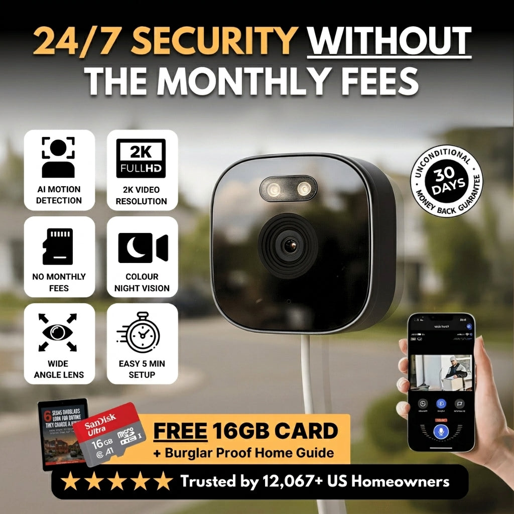 SecurePro™ 2K Fenster-Sicherheitskamera | Smarter Schutz ohne Abo