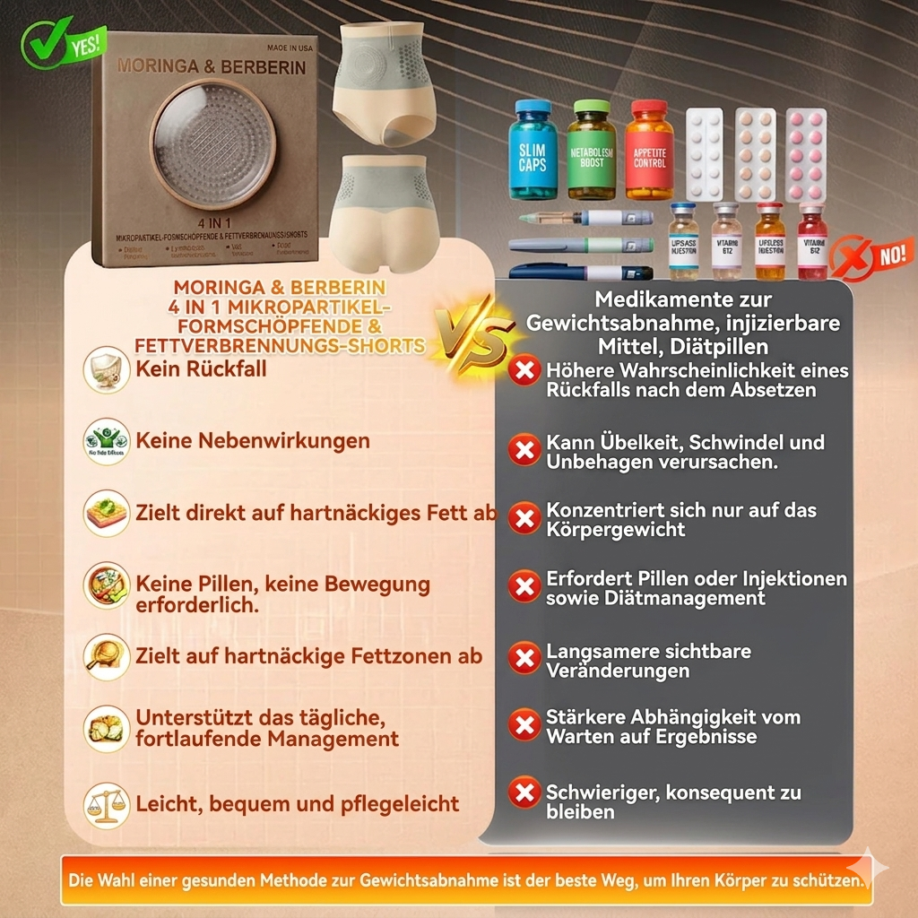 🛡️2026 Moringa- & Berberin-4-in-1-Shorts mit Mikropartikeln für Formung & Fettverbrennung