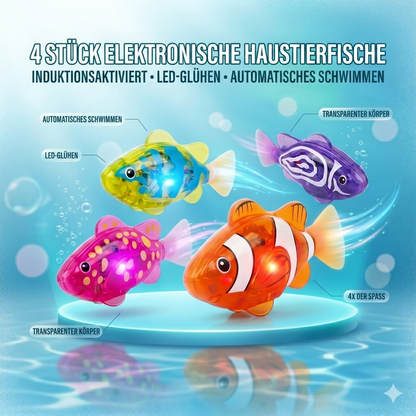 🔥🔥LETZTER TAG SALE – 50 % RABATT🔥🔥 🛁✨Elektronisches Bade-Spielzeugfischchen | LED-Leuchte | Automatisch schwimmendes Badewannenspielzeug 🐠💦