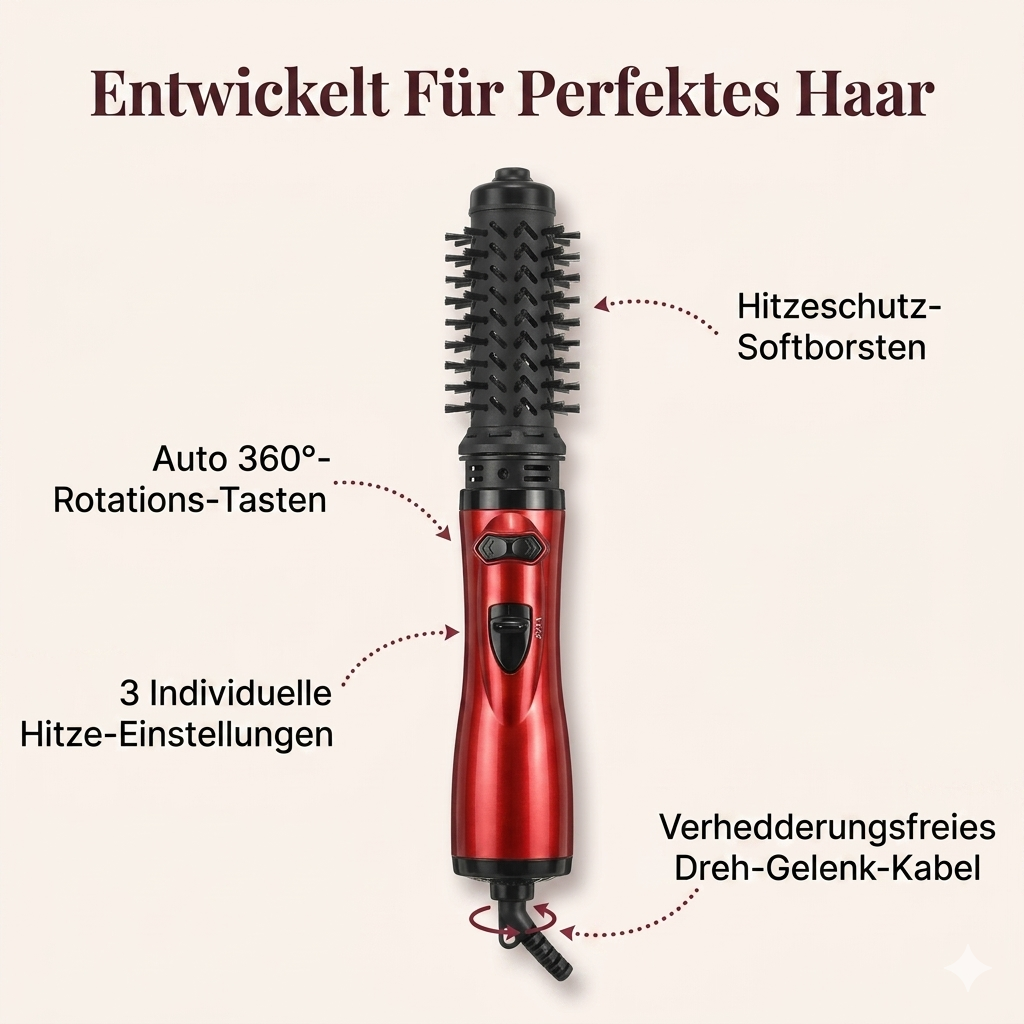 Volumen-Bürste für Blowouts – 3-in-1-Werkzeug für Salon-Ergebnisse zu Hause