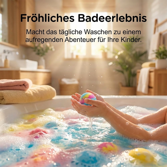 Badekugeln Kinder Set – 12 Badebomben mit Überraschung und Mega Schaum | Geschenkset für Kinder, Geburtstag & Feiertage