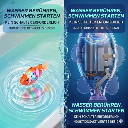 🔥🔥LETZTER TAG SALE – 50 % RABATT🔥🔥 🛁✨Elektronisches Bade-Spielzeugfischchen | LED-Leuchte | Automatisch schwimmendes Badewannenspielzeug 🐠💦