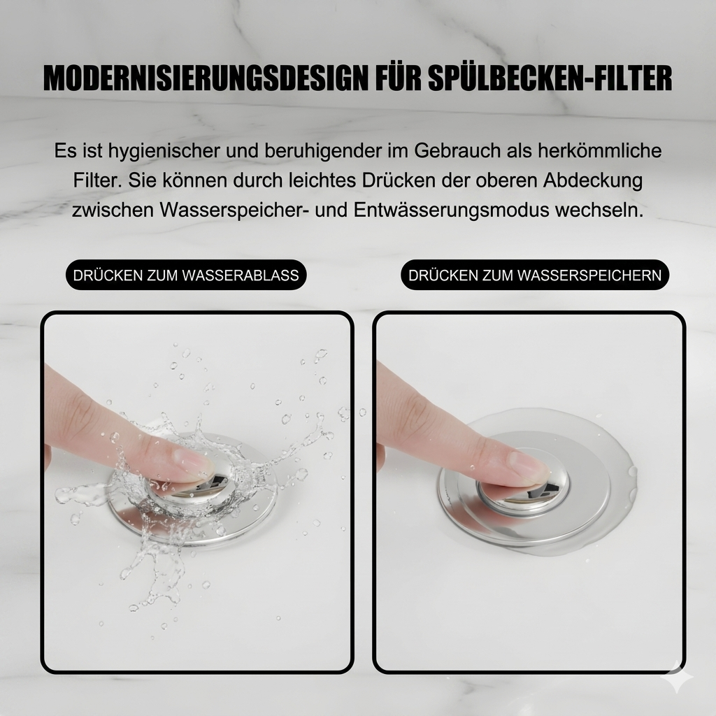 PureDrain™ -Spülbecken-Siebstopfen – Stressfreie Reinigung ohne ständige Abflussverstopfungen
