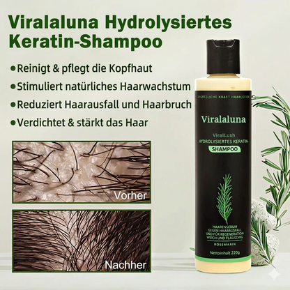 1+1 GRATIS | Viralaluna Rosmarin Shampoo für fettigen Ansatz, trockene Spitzen, Schuppen, Juckreiz & mehr Glanz
