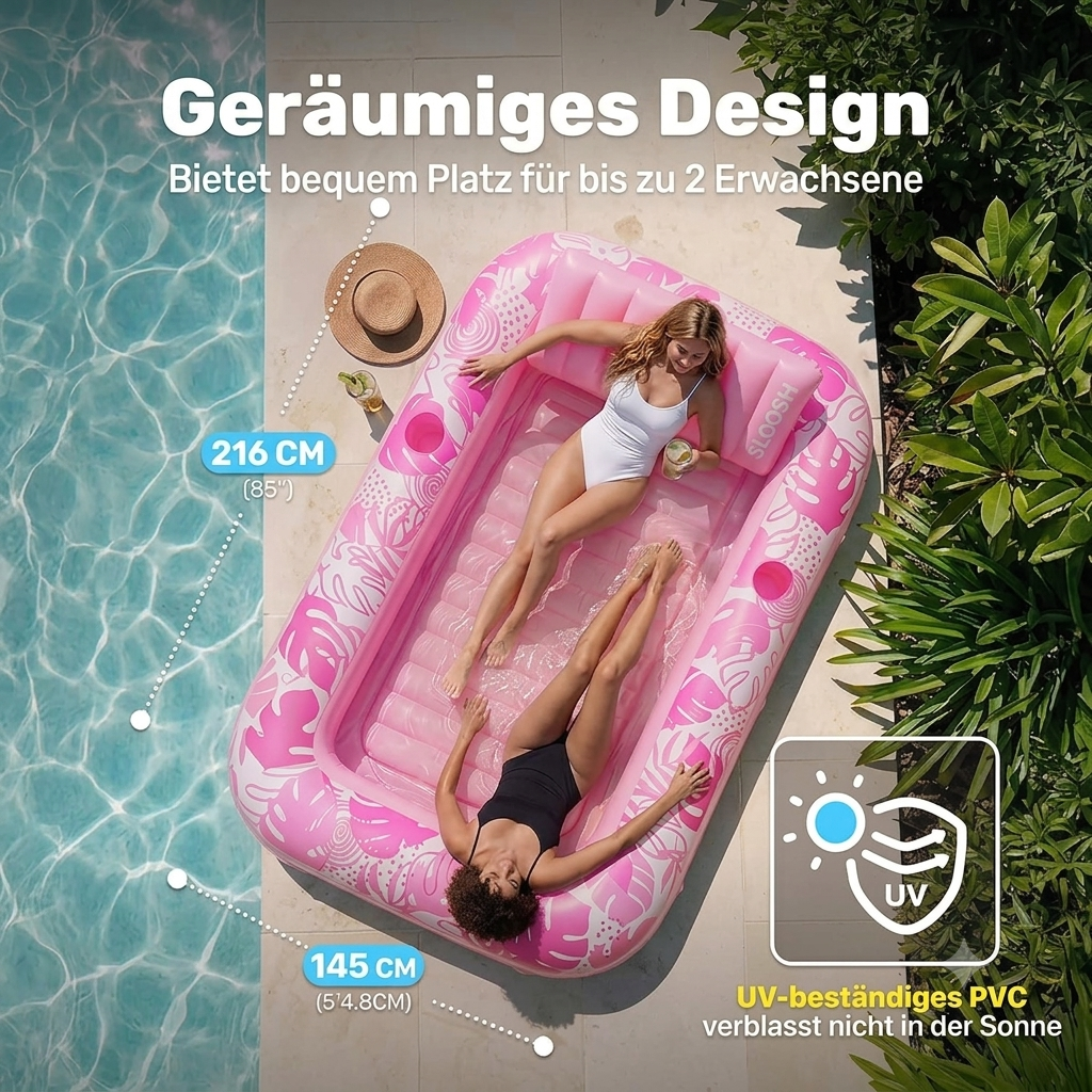 Sloosh XXL Tanning Pool – Entspannt sonnenbaden & schneller bräunen