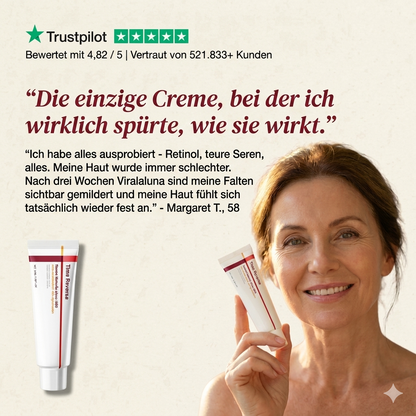 1+1 Gratis | Viralaluna™ Zeit-Umkehr Creme – Intensive Faltenreduktion & Hautstraffung