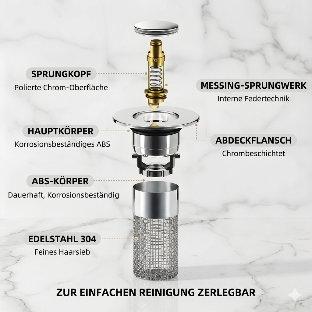 PureDrain™ -Spülbecken-Siebstopfen – Stressfreie Reinigung ohne ständige Abflussverstopfungen