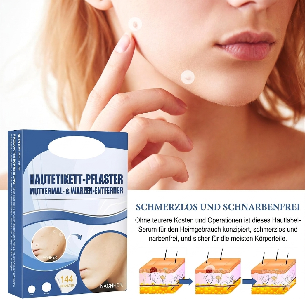 TagAway™ – Premium Hautanhänger-Entfernungspflaster | Entfernt Skin Tags schmerzfrei in 7 Tagen