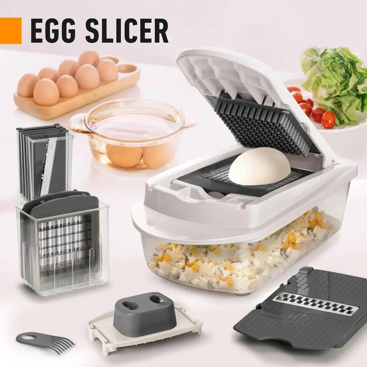 VegiCut™ | Multifunktionaler Gemüseschneider mit Auffangbehälter