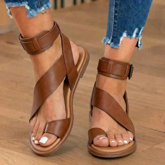 Orthopädische Wildleder-Sandalen im Gladiator-Look – eleganter Komfort und sicherer Halt bei jedem Schritt