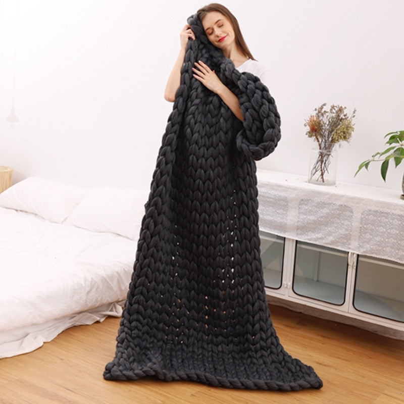 50% RABATT | Strickdecke™ | Die stilvolle, hypoallergene Decke für natürliche Wärme und Eleganz