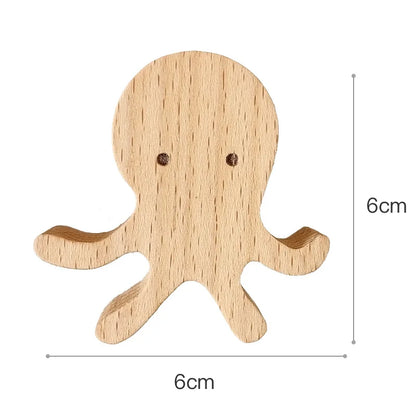 NordicPals – Set mit Wandhaken aus Holz in Tierform