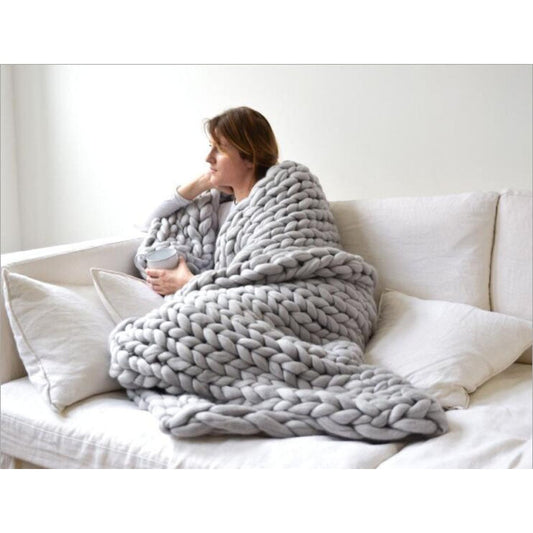 50% RABATT | Strickdecke™ | Die stilvolle, hypoallergene Decke für natürliche Wärme und Eleganz