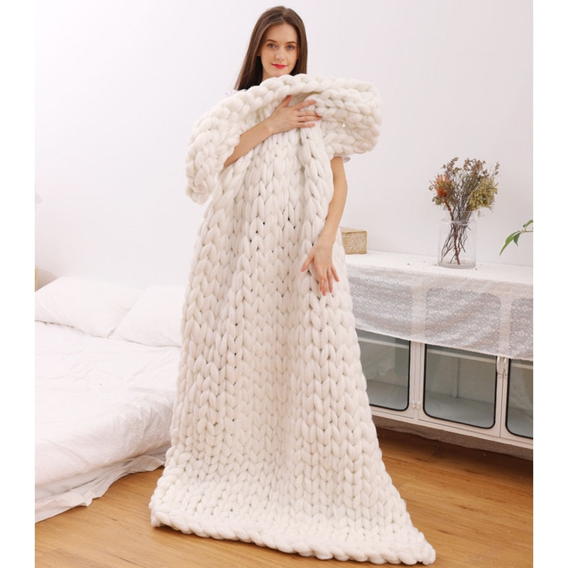 50% RABATT | Strickdecke™ | Die stilvolle, hypoallergene Decke für natürliche Wärme und Eleganz