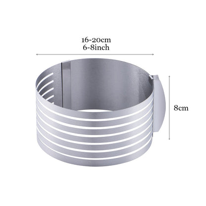 Verstellbarer Tortenschneider aus Edelstahl | Präzise Kuchenschichten | Für Ø 15–30 cm Torten
