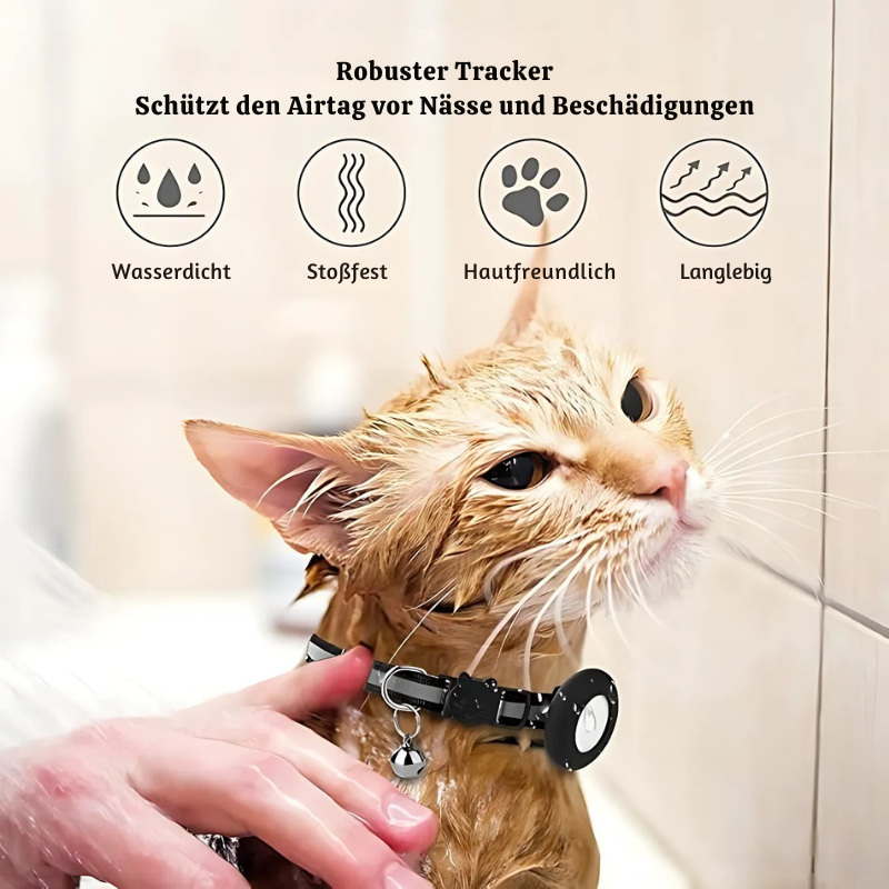 Haustier-GPS-Tracker | Echtzeit-GPS & Keine Abonnementgebühr | Wasserdichtes Nylon