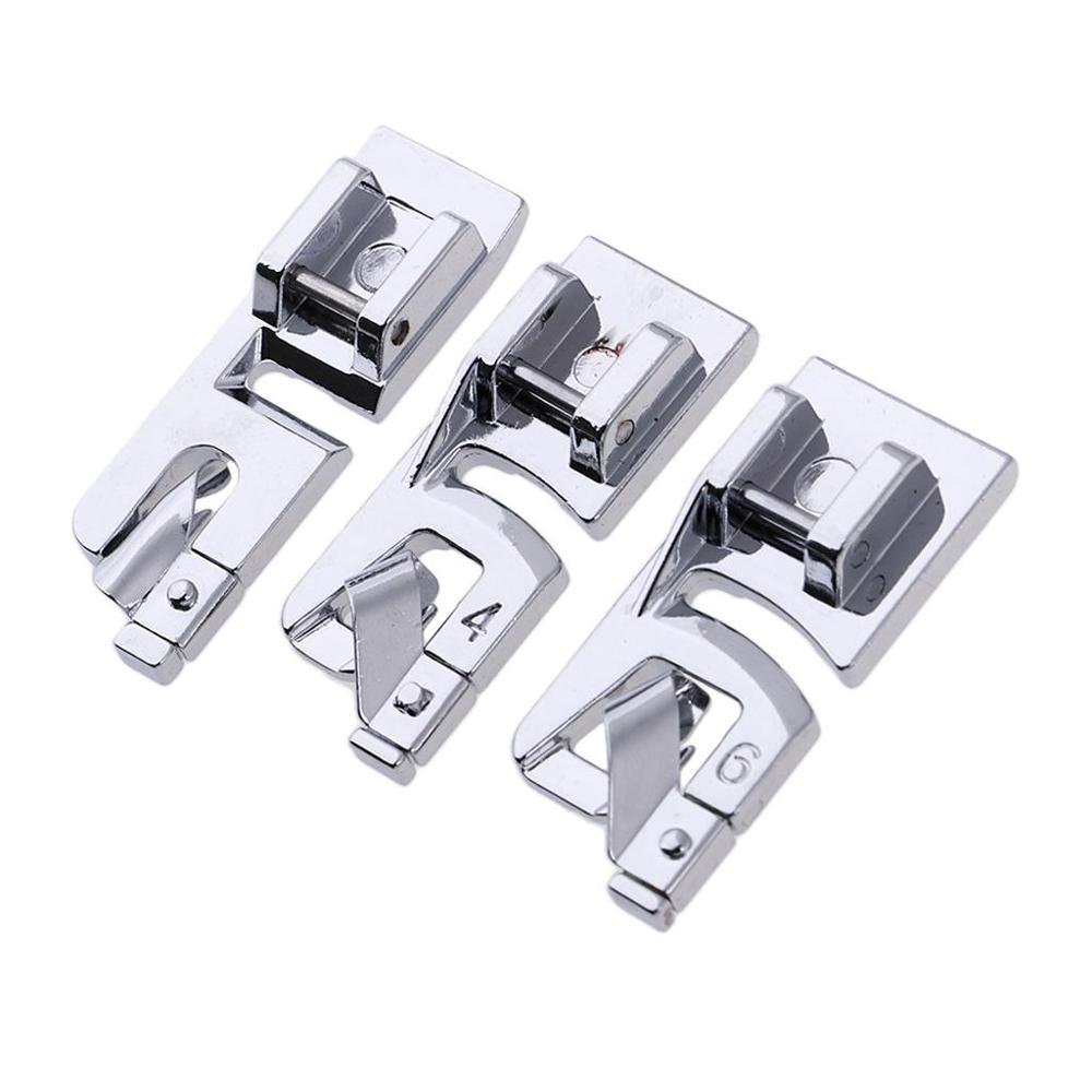 Set breiter Nähfüße zum Umlegen und Annähen von Säumen (3-teilig)
