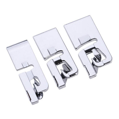 Set breiter Nähfüße zum Umlegen und Annähen von Säumen (3-teilig)