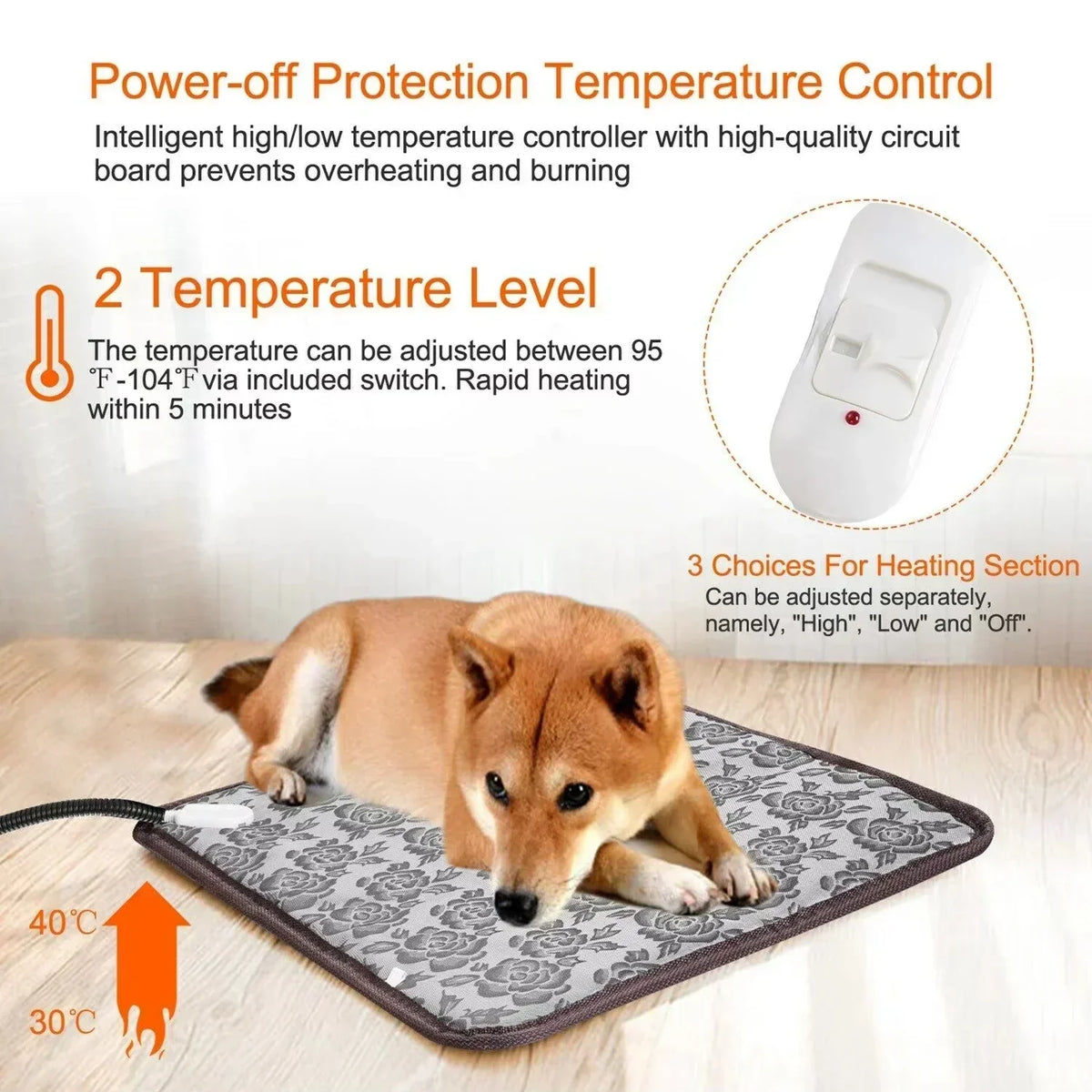 PawTherm™ | Heizkissen für Haustiere mit Temperaturregelung