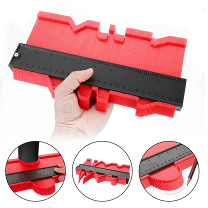 Konturlehre 25 cm für präzise Schnittlinien | Für Sockelleisten, Laminat & Fliesen | Formkopierer aus ABS, kompakt & robust