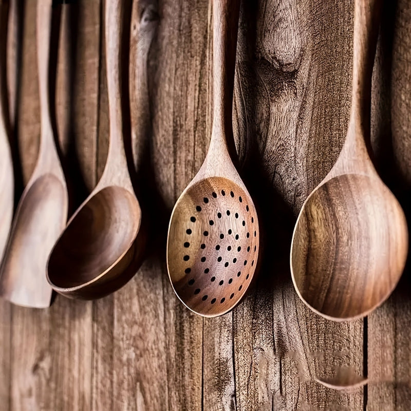 NordicChef – Luxuriöses 5-teiliges Küchenutensilien-Set aus Holz