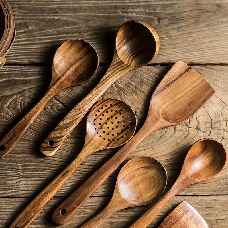 NordicChef – Luxuriöses 5-teiliges Küchenutensilien-Set aus Holz