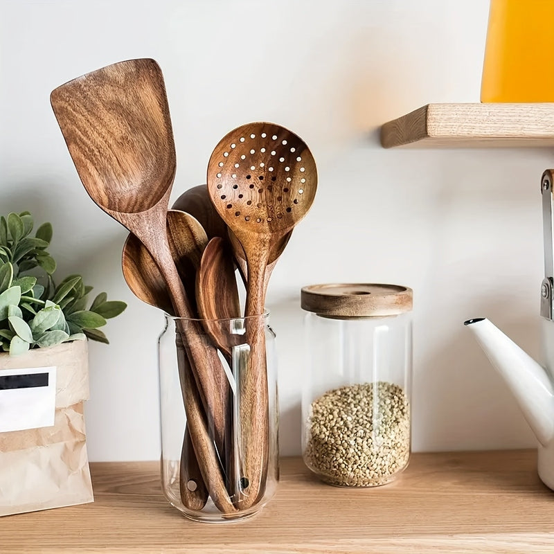 NordicChef – Luxuriöses 5-teiliges Küchenutensilien-Set aus Holz