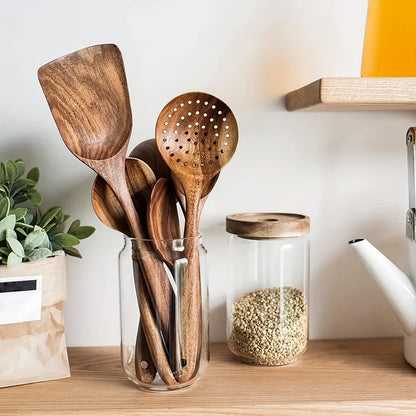 NordicChef – Luxuriöses 5-teiliges Küchenutensilien-Set aus Holz