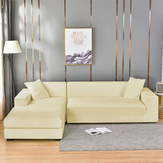 LuxurySofa – Samtelastischer, dehnbarer Sofabezug