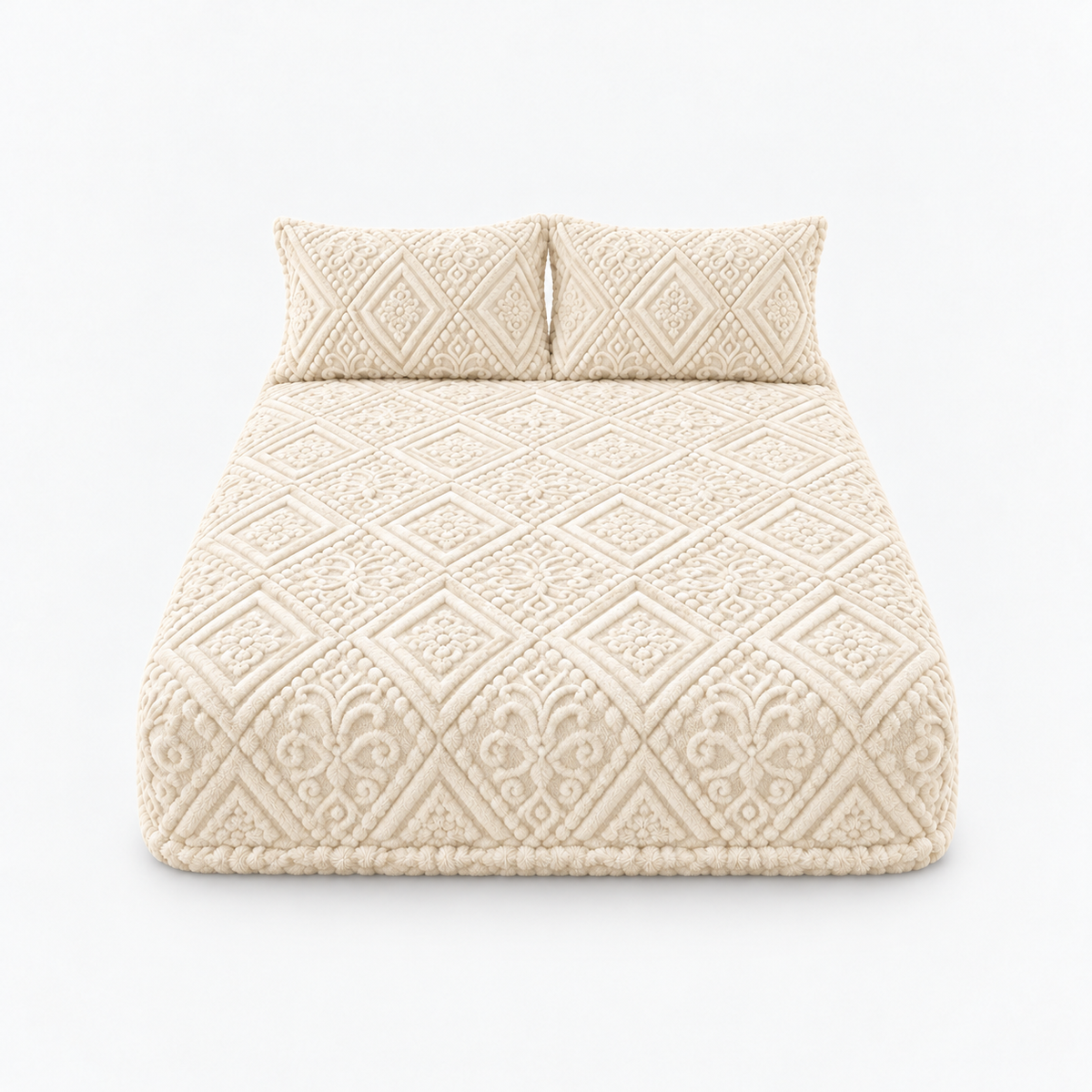 Letzter Tag: 50 % Rabatt | Damask Haven™ – Luxus-Spannbettlaken mit kuschelweichem 3D-Damastmuster!