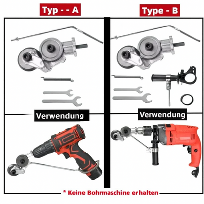 EasyCut Pro – Verwandelt deinen Akkuschrauber in Sekunden in eine leistungsstarke Blechschere!