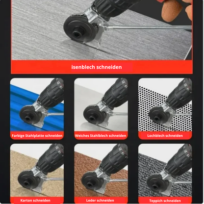 EasyCut Pro – Verwandelt deinen Akkuschrauber in Sekunden in eine leistungsstarke Blechschere!