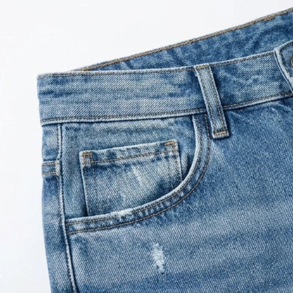 AutumnFringe™ – Vintage Jeans mit Fransen-Saum | Dein neuer Herbst-Favorit 🍂
