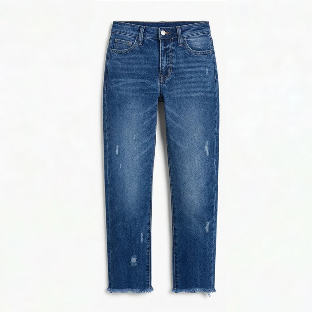 AutumnFringe™ – Vintage Jeans mit Fransen-Saum | Dein neuer Herbst-Favorit 🍂