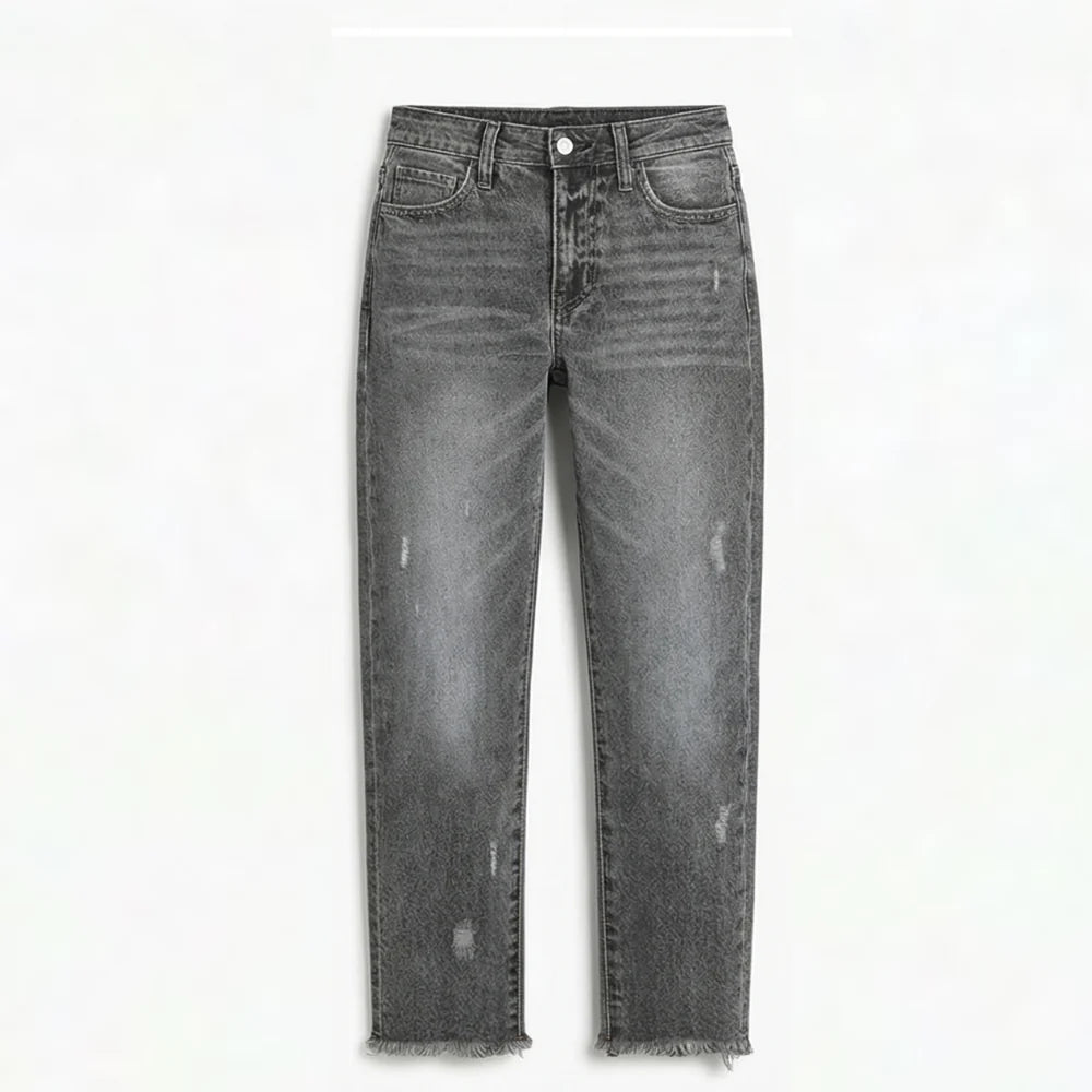 AutumnFringe™ – Vintage Jeans mit Fransen-Saum | Dein neuer Herbst-Favorit 🍂