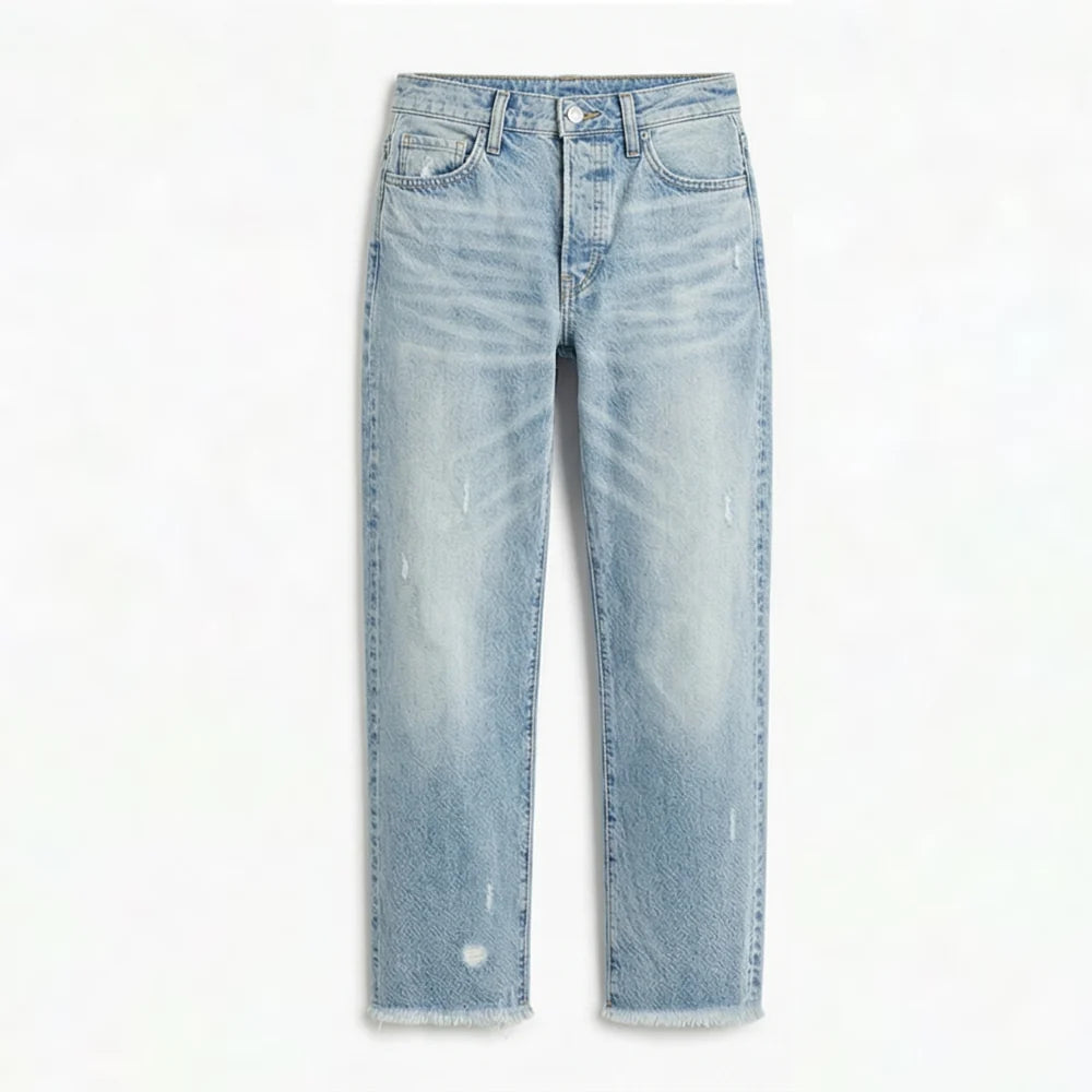 AutumnFringe™ – Vintage Jeans mit Fransen-Saum | Dein neuer Herbst-Favorit 🍂
