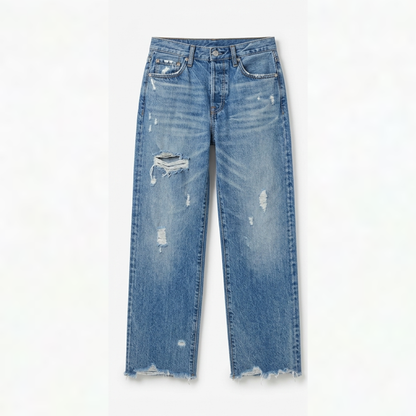 Vivara™ – Vintage Jeans mit Fransen-Saum | Dein neuer Herbst-Favorit 🍂