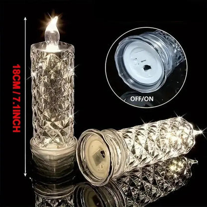 Kristall-LED-Kerzen – Funkelnde, romantische und stimmungsvolle Tischbeleuchtung 4er-Set [70% Rabatt]